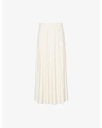 ME+EM - Pleated Slit Woven Maxi Skirt - Lyst