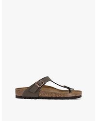 Birkenstock - Branded-Hardware Faux-Leather Thong Sandals - Lyst