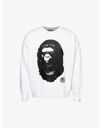 A Bathing Ape - X Joshua Vides Branded-print Cotton-jersey Sweatshirt X - Lyst
