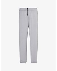 Emporio Armani - Logo-patch Relaxed-fit Stretch-woven Blend jogging Bottoms X - Lyst
