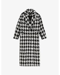 Ted Baker - City Houndstooth-check Woven Coat - Lyst