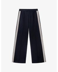 The White Company - Side-Stripe Relaxed-Fit Stretch-Woven Trousers - Lyst