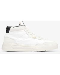 BOSS - Logo-printed Chunky-sole Leather High-top Trainers - Lyst