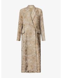 Uma Wang - Camelot Double-Breasted Floral-Jacquard Woven Coat - Lyst