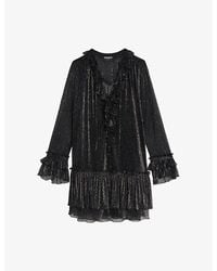 Zadig & Voltaire - Ralice Ruffle-Trim Woven Mini Dress - Lyst