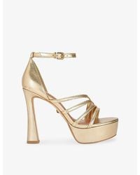 Kurt Geiger - Annabell Suede Platform Heeled Sandals - Lyst