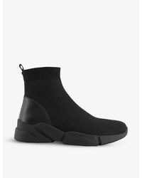 Dune High-top Sock Knitted Sneakers - Black