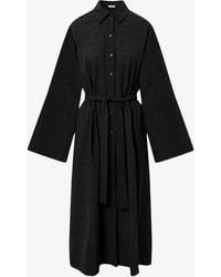 Nué Notes - Sune Embroidered Cotton Midi Shirt Dress - Lyst