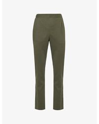 PAIGE - Sider Tapered-leg Mid-rise Stretch-twill Trousers X - Lyst