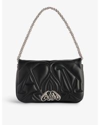 Alexander McQueen - Seal Embroidered-leather Cross-body Bag - Lyst