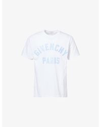 Givenchy - Appliqué Logo-Text Cotton T-Shirt - Lyst