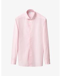 Eton - Spread-Collar Contemporary-Fit Cotton-Poplin Shirt - Lyst