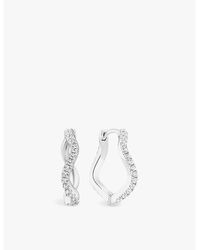Sif Jakobs - Ellera Waves Grande Sterling- And Zirconia Hoop Earrings - Lyst