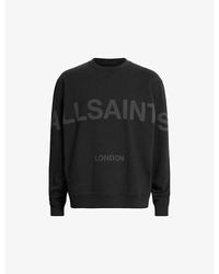 AllSaints - biggy Logo-print Oversized Organic Cotton-jersey Sweatshirt - Lyst