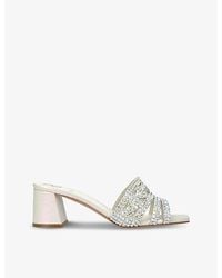 Gina - Utah Crystal-embellished Leather Sandals - Lyst