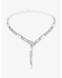 Messika - Imperial Move Small 18Ct Rose And 3.47Ct Diamond Tie Necklace - Lyst