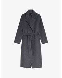 Zadig & Voltaire - Meli Tie-Belt Wool-Blend Coat - Lyst