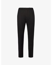 PAIGE - Snider Elasticated-Waistband Tapered-Leg Regular-Fit Stretch-Woven Trousers - Lyst
