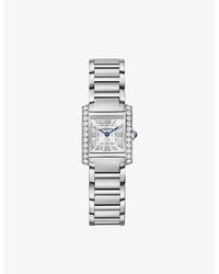 Cartier - Crw4ta0020 Tank Francaise Small Stainless-steel And 0.70ct Diamond Quartz Watch - Lyst