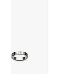 Gucci - Icon 18ct White-gold And 0.15ct Diamond Ring - Lyst
