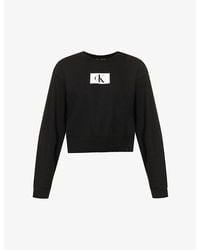Calvin Klein - 1996 Lounge Logo-print Cotton And Recycled-cotton Sweatshirt X - Lyst