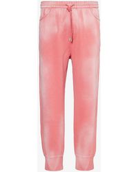 Loewe - Faded-wash Brand-embroidered Cotton-jersey jogging Bottoms - Lyst