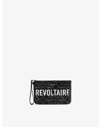 Zadig & Voltaire - Revoltaire Z Monogram Faux-Leather Pouch - Lyst