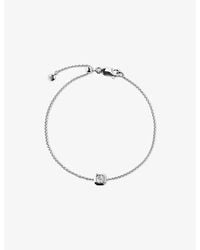 Monica Vinader - Asscher-Cut 0.06Ct Lab-Grown Diamond And 18Ct- Vermeil Chain Bracelet - Lyst