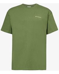Columbia - Brand-print Crewneck Cotton-blend T-shirt Xx - Lyst