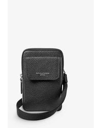 Aspinal of London - Logo-print Grained-leather Crossbody Phone Case - Lyst