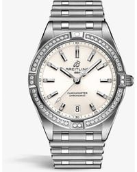 Breitling A77310591a1a1 Chronomat 32 Stainless Steel And Diamond Watch - Metallic