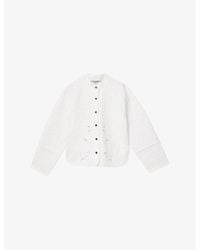 AllSaints - Clary Cut-Out Relaxed-Fit Cotton Shacket - Lyst