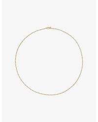 Monica Vinader - Textured Link 18Ct Vermeil Chain Necklace - Lyst