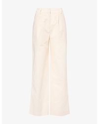 4th & Reckless - Miriam Tailored Wide-Leg Cotton And Linen Trousers - Lyst