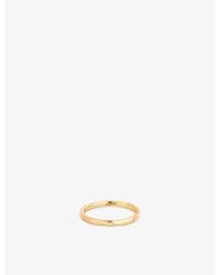 Astrid & Miyu - Molten Textured Rhodium-Plated Sterling- Band Ring - Lyst