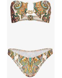 Zimmermann - Paisley Ottie Paisley-pattern Bikini Set - Lyst