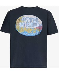 Rhude - Dimora Graphic-print Cotton-jersey T-shirt - Lyst