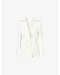 Galvan London - Notch-Lapel Sculpted Satin Blazer - Lyst