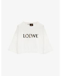 Loewe - X Paula's Ibiza Cropped Relaxed-fit Cotton-blend-jersey T-shirt - Lyst