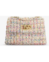 Dune - Fabric Regent Small Quilted Tweed Shoulder Bag - Lyst