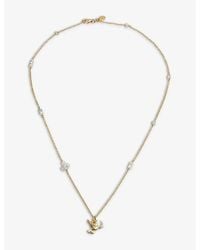La Maison Du Couturier - With Love Darling Peace Gaia 14Ct-Plated Sterling- Gemstone And Pearl Necklace - Lyst