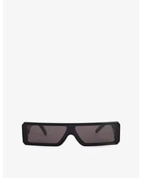 Rick Owens - Gethshades Rectangular-Frame Acetate Sunglasses - Lyst