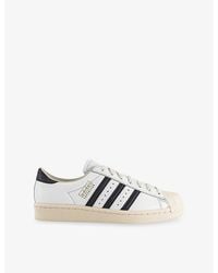 adidas - Superstar Vintage Leather Low-Top Trainers - Lyst