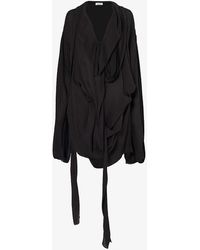 Acne Studios - Daleria Plunge-neck Woven Mini Dress - Lyst