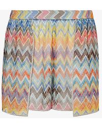 Missoni - Chevron Semi-sheer Knitted Shorts - Lyst