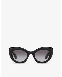 Alexander McQueen - Am0403s Cat-eye Acetate Sunglasses - Lyst