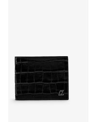 Christian Louboutin - Coolcard Logo-plaque Croc-embossed Leather Wallet - Lyst