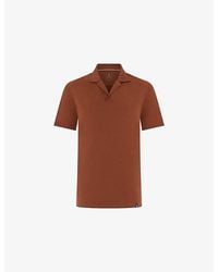 BOGGI - Camp-Collar Regular-Fit Lyocell-Blend Polo Shirt - Lyst