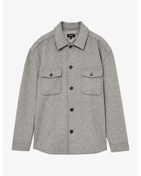 Reiss - Liam Patch-Pocket Wool-Blend Overshirt - Lyst