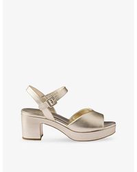 Prada - Padded Logo-Print Nappa Leather Sandals - Lyst